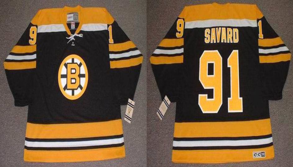 2019 Men Boston Bruins #91 Savard Black CCM NHL jerseys->boston bruins->NHL Jersey